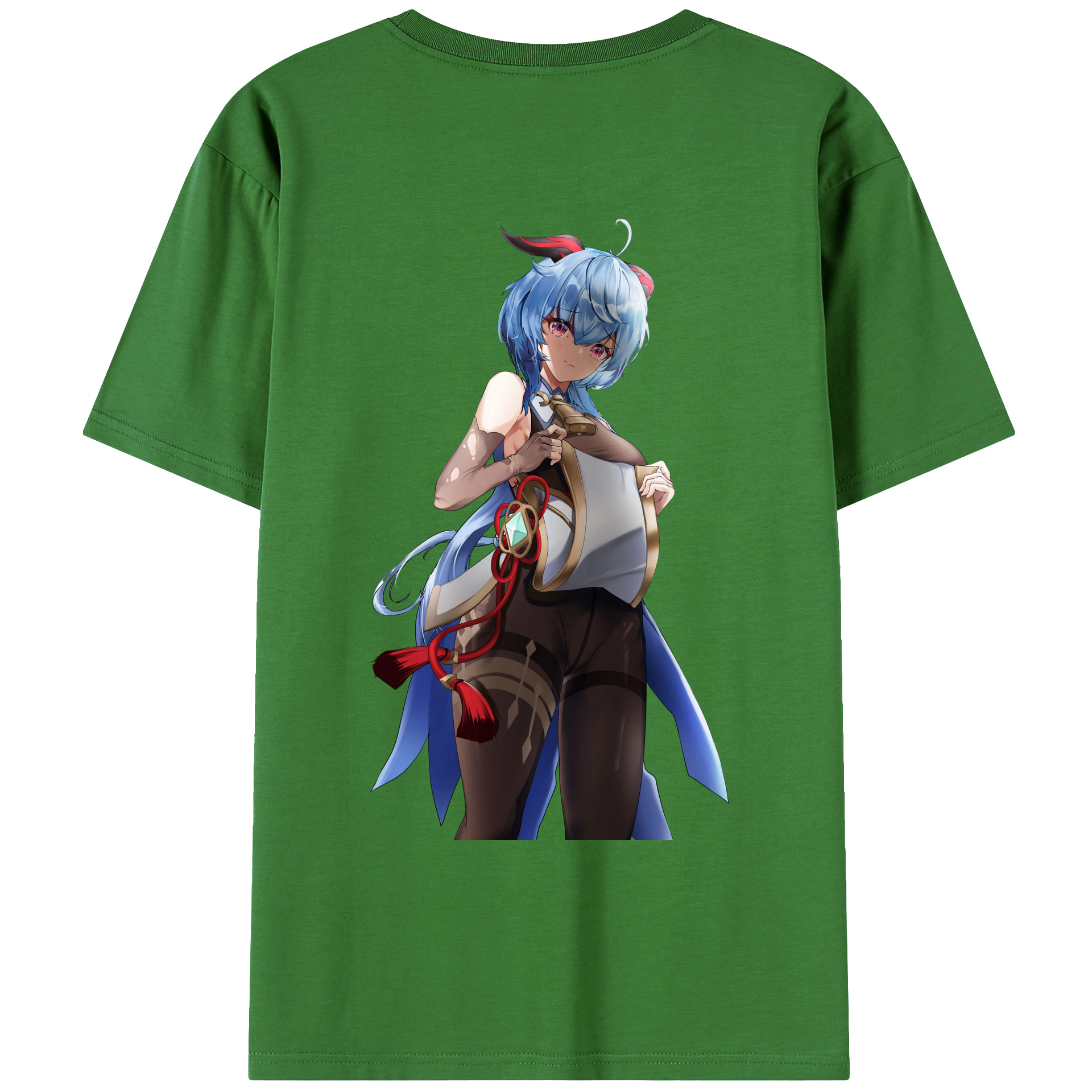 げんし神 甘雨 かんう genshin Ganyu レディース半袖Tシャツ(バックプリント)